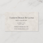 シンプル白エレガント黒のスクリプト 名刺 (裏面)