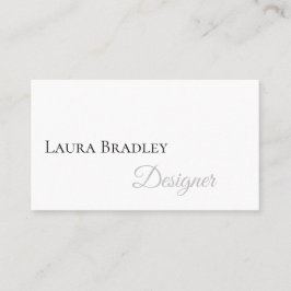 シンプル白エレガント黒のスクリプト 名刺