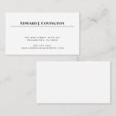 シンプル白エレガント黒ネットワーク 名刺 (正面/裏面)