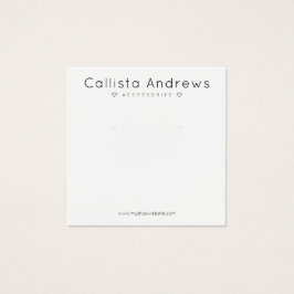 シンプル白エレガント黒ハートイヤリングディスプレイ