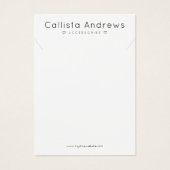 シンプル白エレガント黒ハートネックレスディスプレイ (正面)