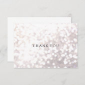 シンプル白エレガント《写真》ぼけ味サンキューカード サンキューカード (正面/裏面)