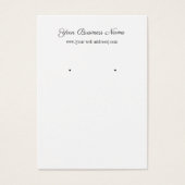 シンプル白カスタムイヤリング名刺 (正面)