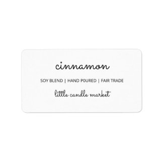 シンプル白キャンドルラベル ラベル