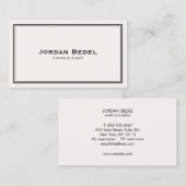 シンプル白クラシックプロフェッショナル 名刺 (正面/裏面)