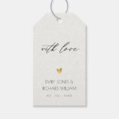 シンプル白クラフトタイポグラフィ文字のみ ギフトタグ (正面)