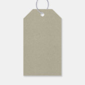 シンプル白クラフトタイポグラフィ文字のみ ギフトタグ (裏面)