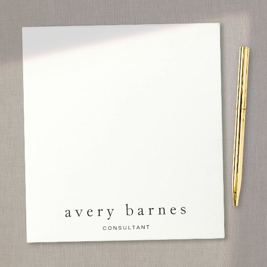 シンプル白クリエイティブプロフェッショナルモダン事業 ノートパッド