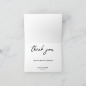 シンプル白グラデーションエレガント写結婚真 サンキューカード (内部)