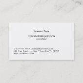 シンプル白コンエレガントサルタントテクスチャリネンバック 名刺 (正面)