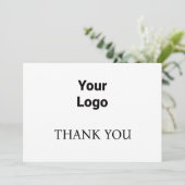 シンプル白サンキューカード (スタンド正面)