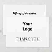 シンプル白サンキューカード (正面/裏面)