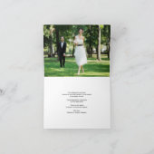 シンプル白スタイリッシュクラシックScript写真 サンキューカード (内部)