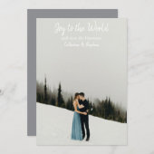 シンプル白タイポグラフィモダンクリスマスカード シーズンカード (正面/裏面)