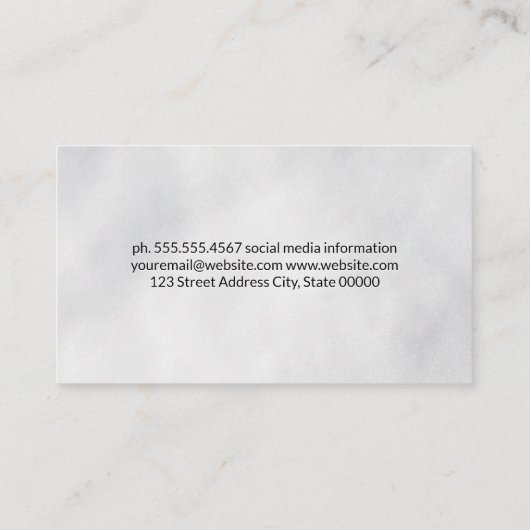 シンプル白テクスチャ 名刺 (裏面)