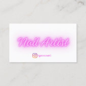 シンプル白テンプレートネイリスト 名刺 (裏面)