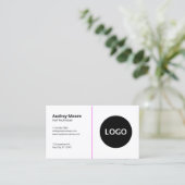 シンプル白テンプレートネイリスト 名刺 (スタンド正面)