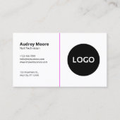 シンプル白テンプレートネイリスト 名刺 (正面)
