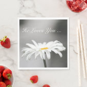 シンプル白デイジー花 スタンダードランチョンナプキン (インサイチュ)