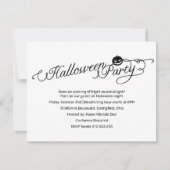 シンプル白ハローウィンパーティ 招待状 (正面)