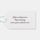 シンプル白ビジネスご注文の挿入 ギフトタグ (裏面横)