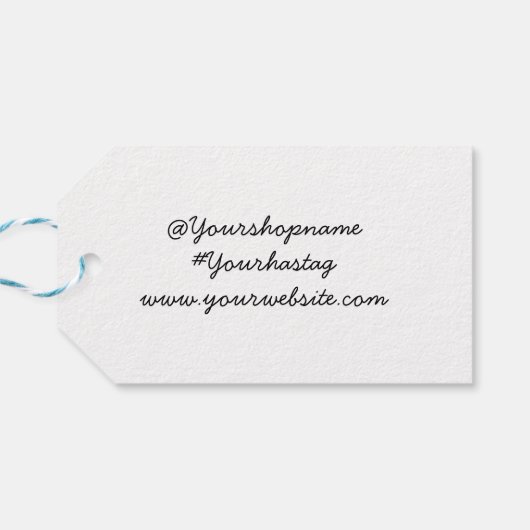 シンプル白ビジネスご注文の挿入 ギフトタグ (裏面横)
