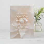 シンプル白フローラ庭園の結婚式パーティー 招待状 (スタンド正面)