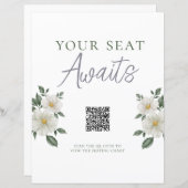 シンプル白フローラQRコード座席図記号 (正面/裏面)