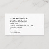 シンプル白ミニマモダンリスト 名刺 (裏面)