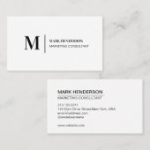 シンプル白ミニマモダンリスト 名刺 (正面/裏面)