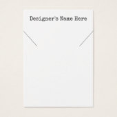 シンプル白ミニマルネックレスホルダー表示カード (正面)