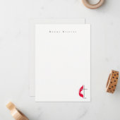 シンプル白ミニマルロゴクロス ノートカード (正面/裏面インサイチュ)