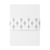 シンプル白ミニマル花パタ結婚ーン 招待状ベリーバンド (裏面例)