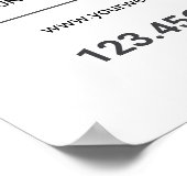 シンプル白ミニマル黒美しいサロンポスター ポスター (角)