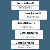 シンプル白モダンと黒の防水アドレス ラベル