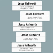 シンプル白モダンと黒の防水アドレス ラベル