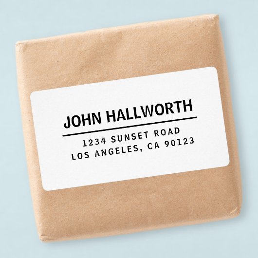 シンプル白モダンと黒 ラベル