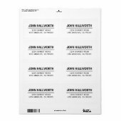 シンプル白モダンと黒 ラベル (フルシート)