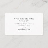 シンプル白モダンにボホワイルドフラワーズ 名刺 (裏面)