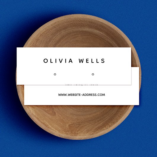 シンプル白モダンイヤリングディスプレイミニ スキニー名刺