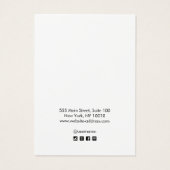 シンプル白モダンイヤリング表示カード (裏面)