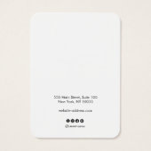 シンプル白モダンイヤリング表示カード (裏面)