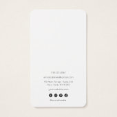 シンプル白モダンイヤリング表示カード (裏面)