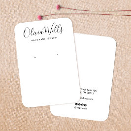 シンプル白モダンイヤリング表示カード