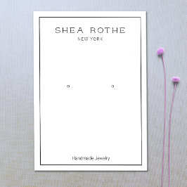 シンプル白モダンイヤリング表示カード
