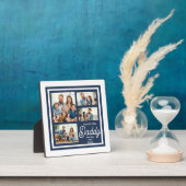 シンプル白モダンネイビーブルー愛するパパ フォトプラーク (インサイチュ)