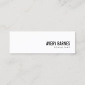 シンプル白モダンプロフェッショナル スキニー名刺 (正面)