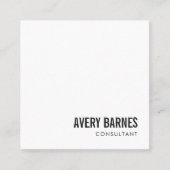 シンプル白モダンプロフェッショナル スクエア名刺 (正面)