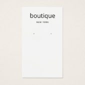 シンプル白モダンロングイヤリング表示カード (正面)