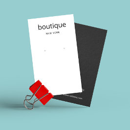 シンプル白モダンロングイヤリング表示カード